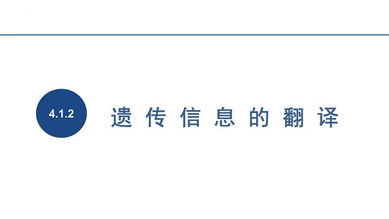 4.1.2基因指导蛋白质的合成课件2021-2022学年高一下学期生物人教版必修2第1页