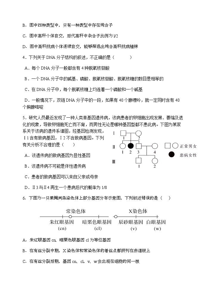 2021岳阳县一中高一下学期期末考试生物试题含答案第2页