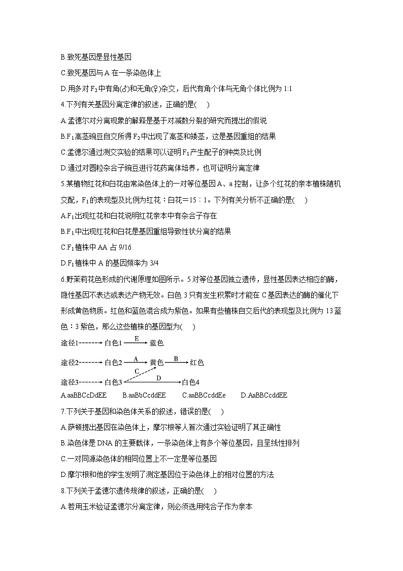 2021天水秦州区汪川中学高一下学期期末考试生物试题含答案02