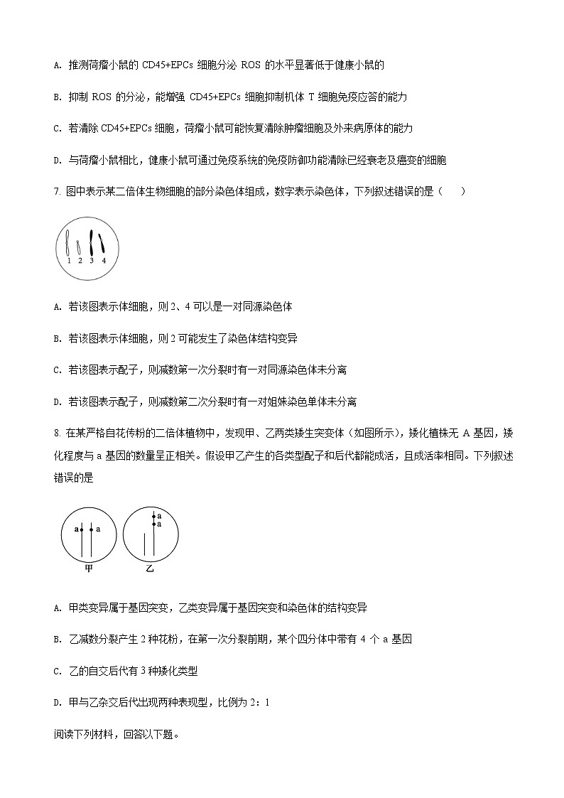 2022届天津市第一中学高三下学期4月月考生物试题含解析第3页