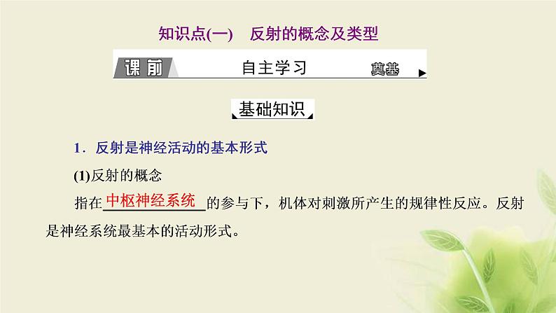 浙科版高中生物选择性必修1第二章神经调节第三节人体通过神经调节对刺激做出反应课件04