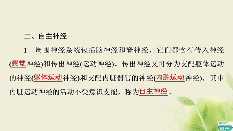 苏教版高中生物选择性必修1第一章人体稳态维持的生理基础第1节第1课时神经调节的结构基础和自主神经课件第7页