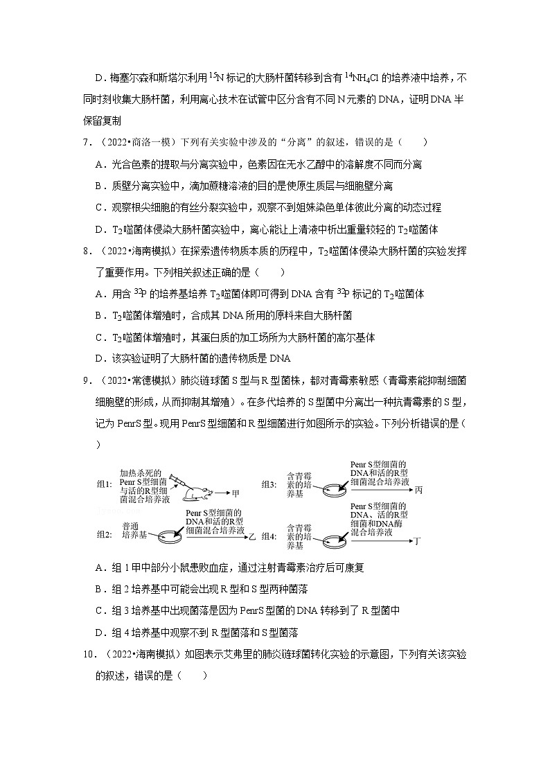 高2022届 高三 生物考前20天终极冲刺 基因的本质专项训练（含解析答案）第3页