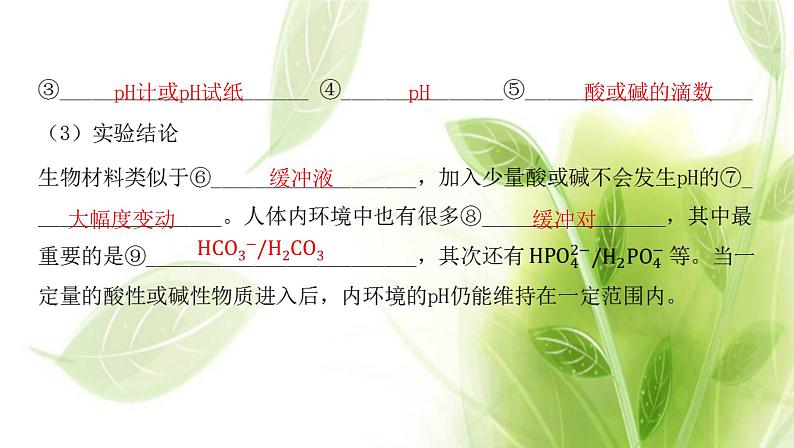 新人教版高中生物选择性必修第一册第1章人体的内环境与稳态第2节内环境的稳态课件06