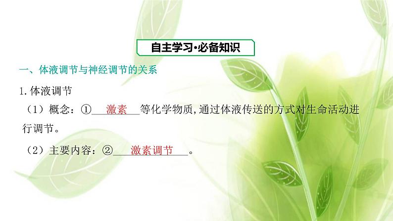 新人教版高中生物选择性必修第一册第3章体液调节第3节体液调节与神经调节的关系课件03