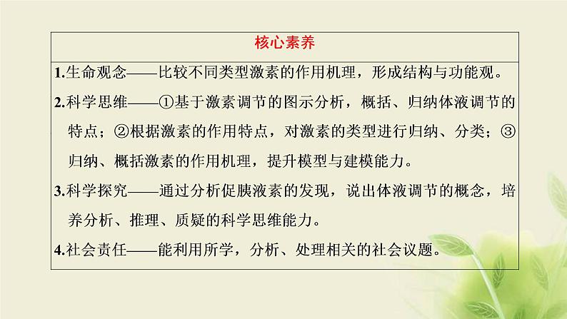 浙科版高中生物选择性必修1第三章体液调节第一节体液调节是通过化学信号实现的调节课件03