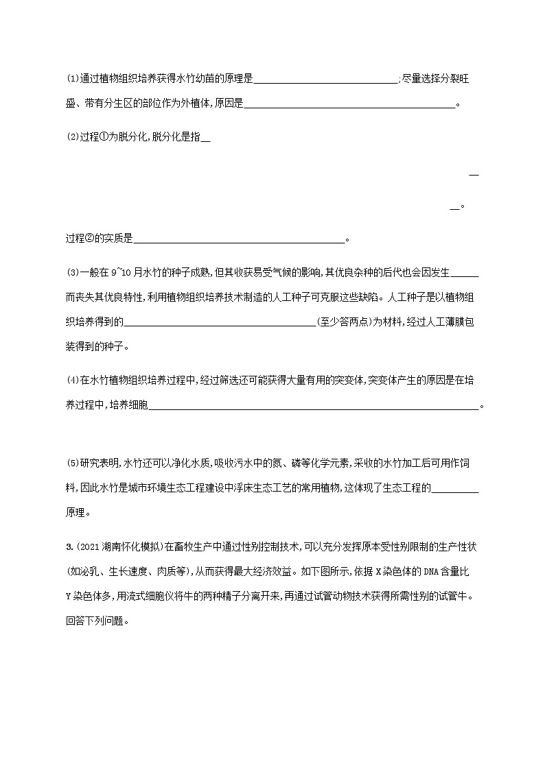 高考生物二轮复习专题突破练15现代生物科技专题含解析第2页