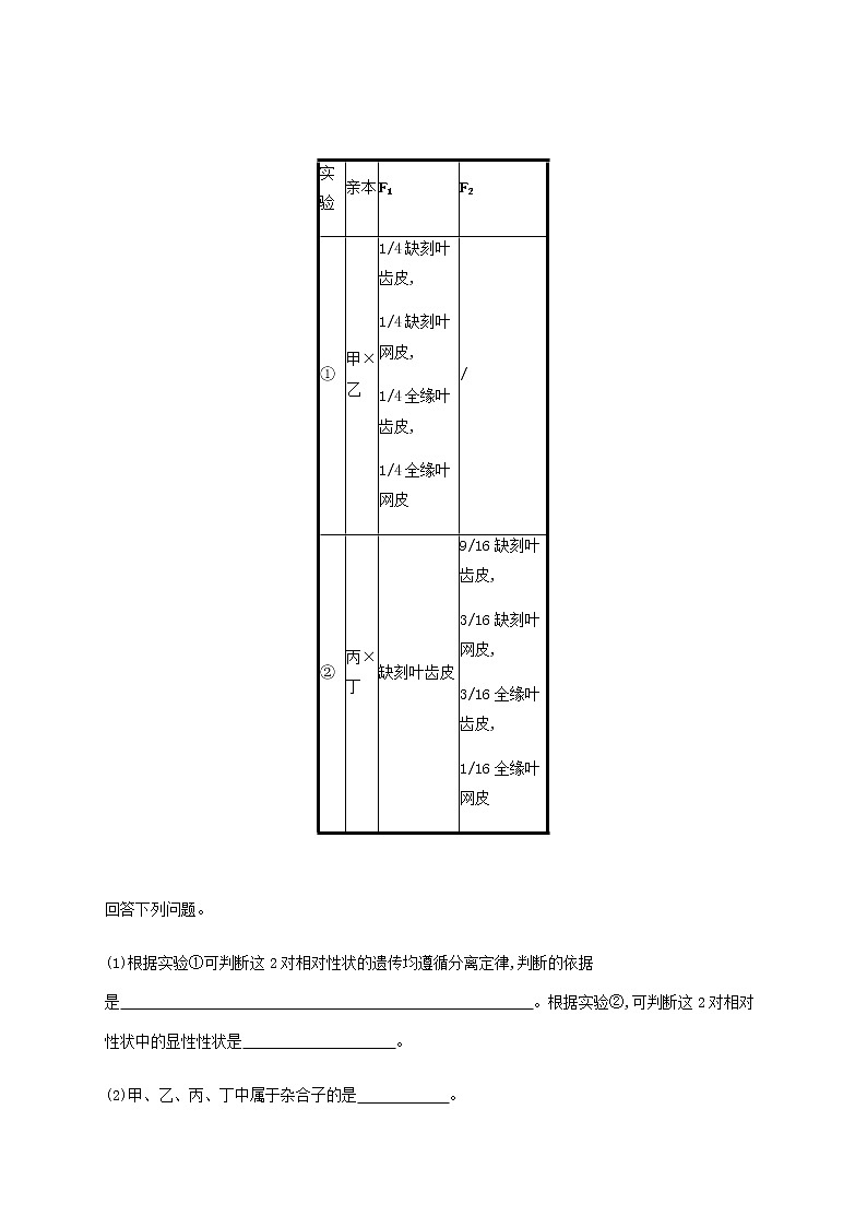 新教材高考生物二轮复习大题分析与表达练2遗传类大题突破含解析第2页
