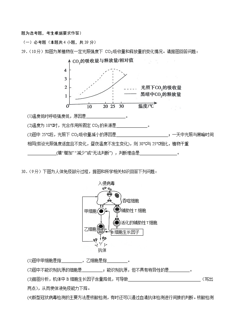 生物-2022年高考考前押题密卷（全国甲卷）（A4考试版）第3页