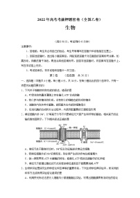 生物-2022年高考考前押题密卷（全国乙卷）（A4考试版）