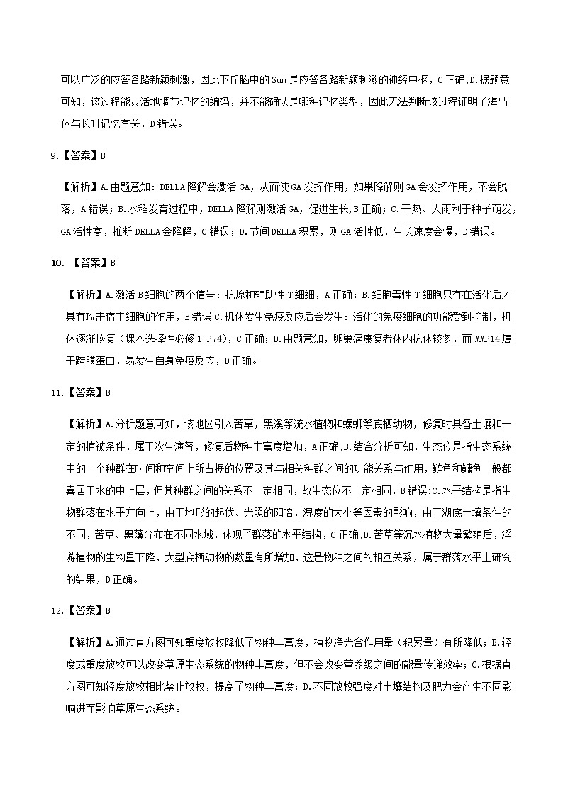 生物-2022年高考考前押题密卷（山东卷）（全解全析）第3页