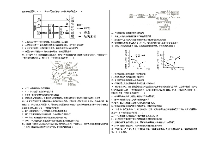生物-2022年高考考前押题密卷（重庆卷）（A3考试版）第3页