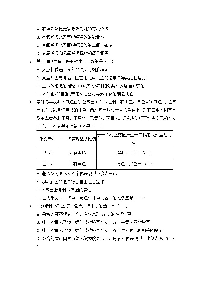 2021邵阳邵东一中高一下学期期末考试生物试题含答案02