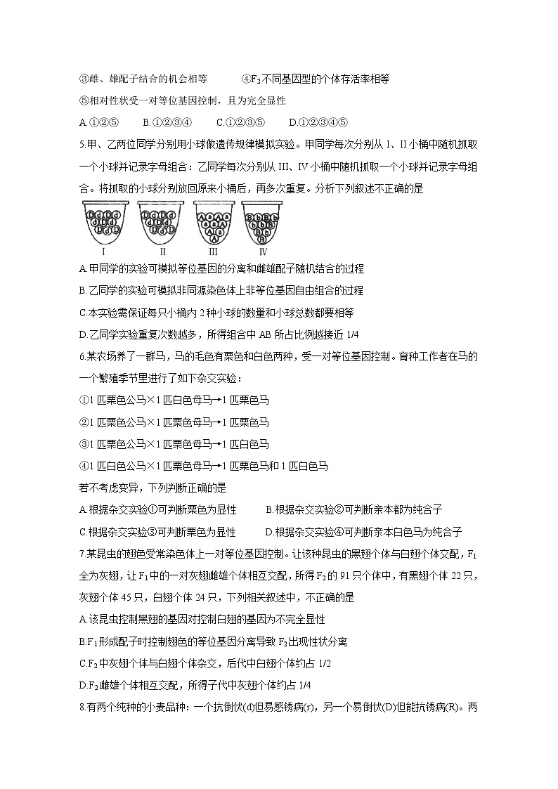 2021南阳高一下学期期中考试生物含答案第2页