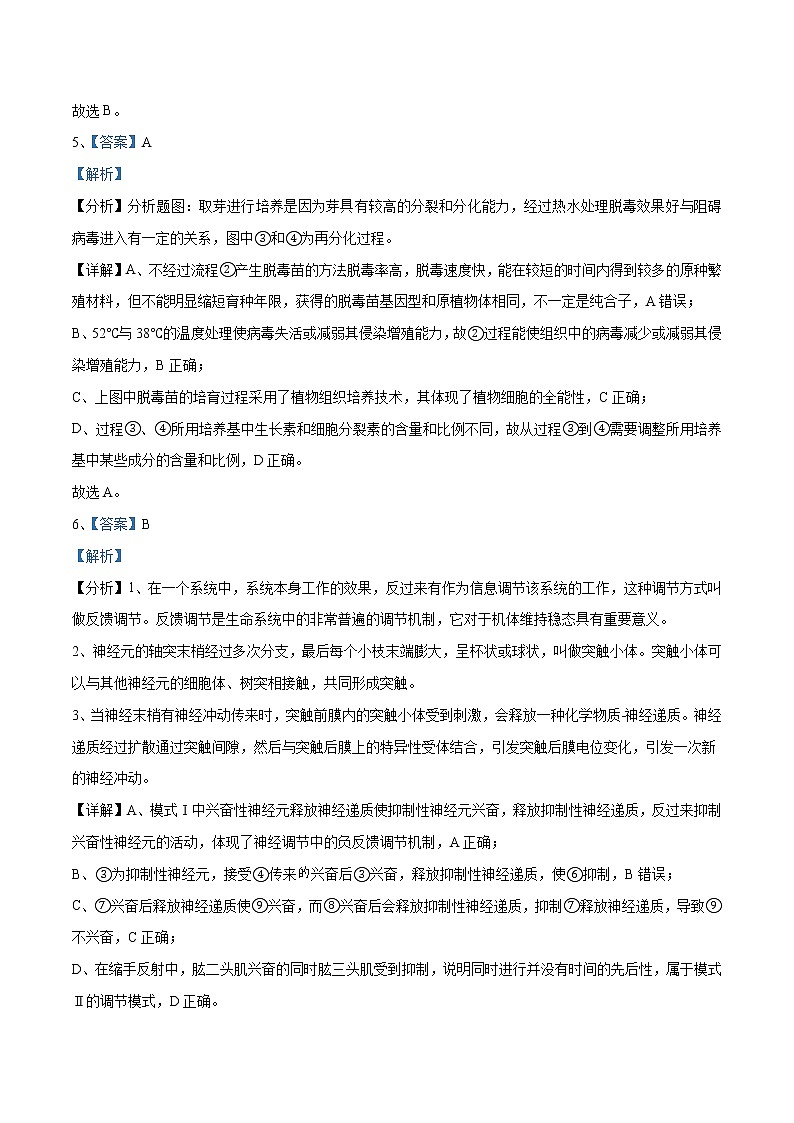 2022年高考生物押题预测卷+答案解析01（江苏卷）03