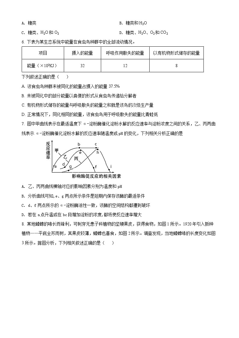 2022浙江省金丽衢十二校高三下学期（5月）第二次联考生物试题含答案02