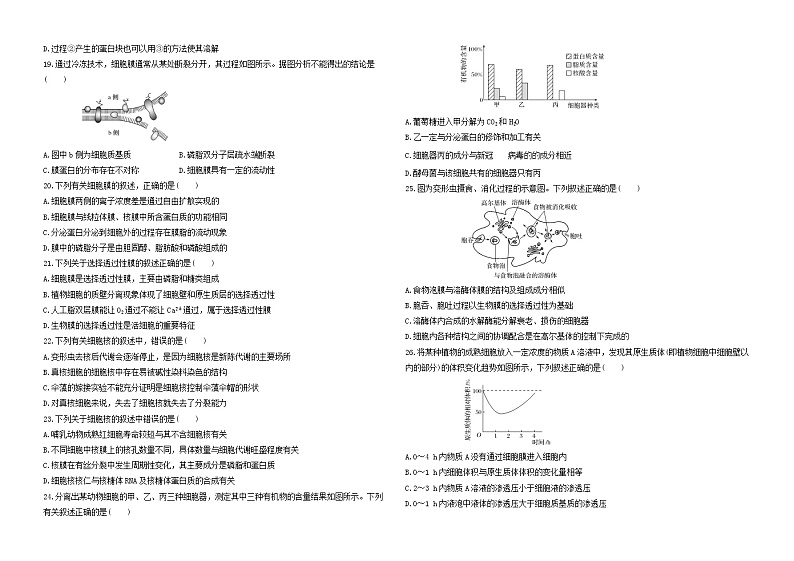 2021甘肃省会宁县一中高一下学期期中考试生物试题含答案第3页