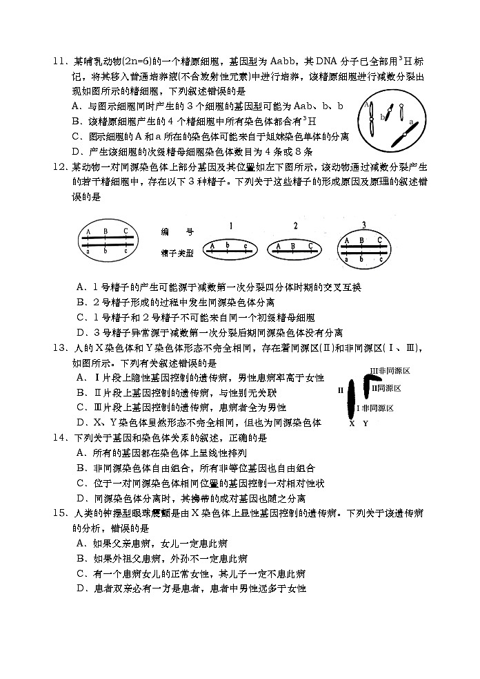 2021青岛胶州高一下学期期中考试生物试题含答案03