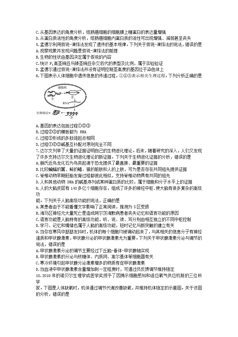 山东省2022届高三下学期二轮复习联考（二）+生物 无答案第2页