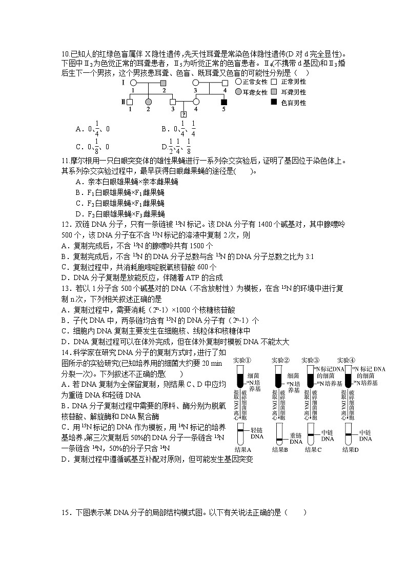 2021抚顺一中高一下学期4月第一次周测生物试卷含答案第3页