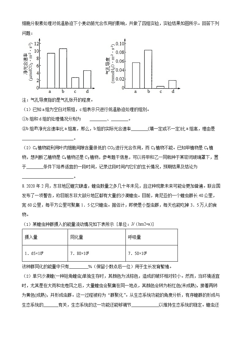 2022届陕西省西安中学高三第一次仿真考试理综生物试题（原卷版）03
