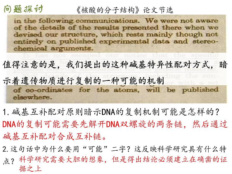 2021-2022学年高一下学期生物人教版必修二 3.3 DNA的复制课件（37张PPT)02