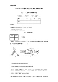 2021-2022学年河北省石家庄市藁城区一中高二12月月考生物试题含解析