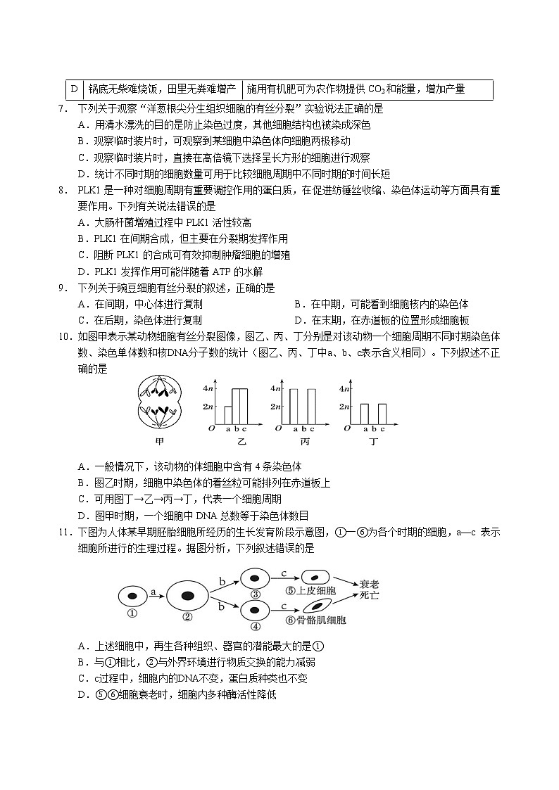 2021-2022学年重庆市三峡名校联盟高一下学期5月联考生物试卷含答案02