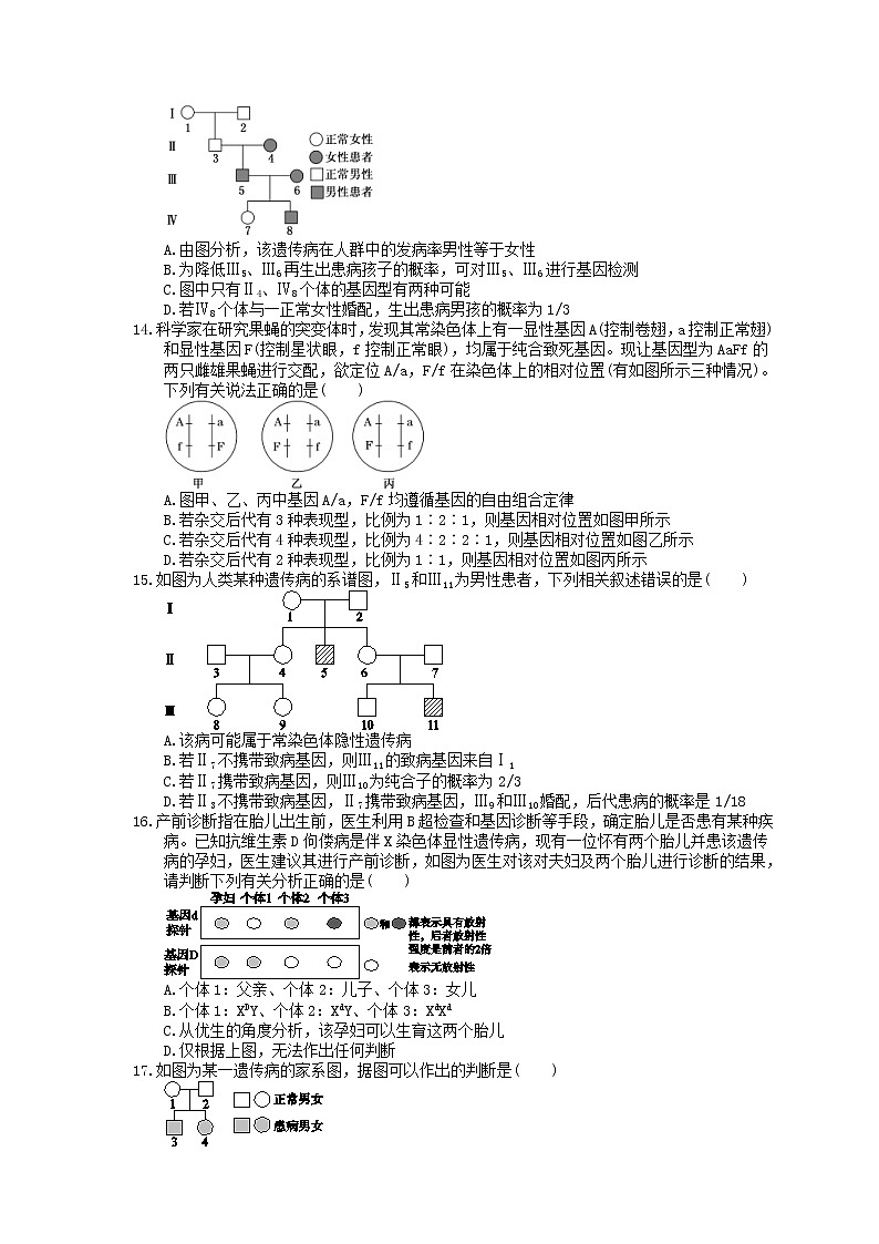 2023年高考生物一轮复习课时练17《人类遗传病》(含答案)第3页
