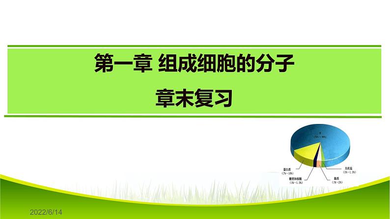 第二章 组成细胞的分子 单元复习 课件-2021-2022学年人教版（2019）高一生物必修一01