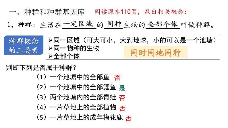 6.3种群基因组成的变化与物种的形成  课件【新教材】2020-2021学年高一生物人教版（2019）必修二第5页