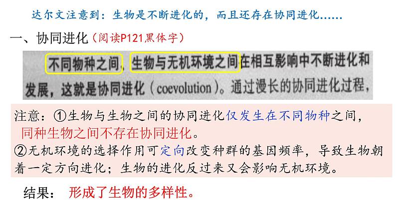 6.4 协同进化与生物多样性的形成 课件【新教材】2020-2021学年高一生物人教版（2019）必修二04