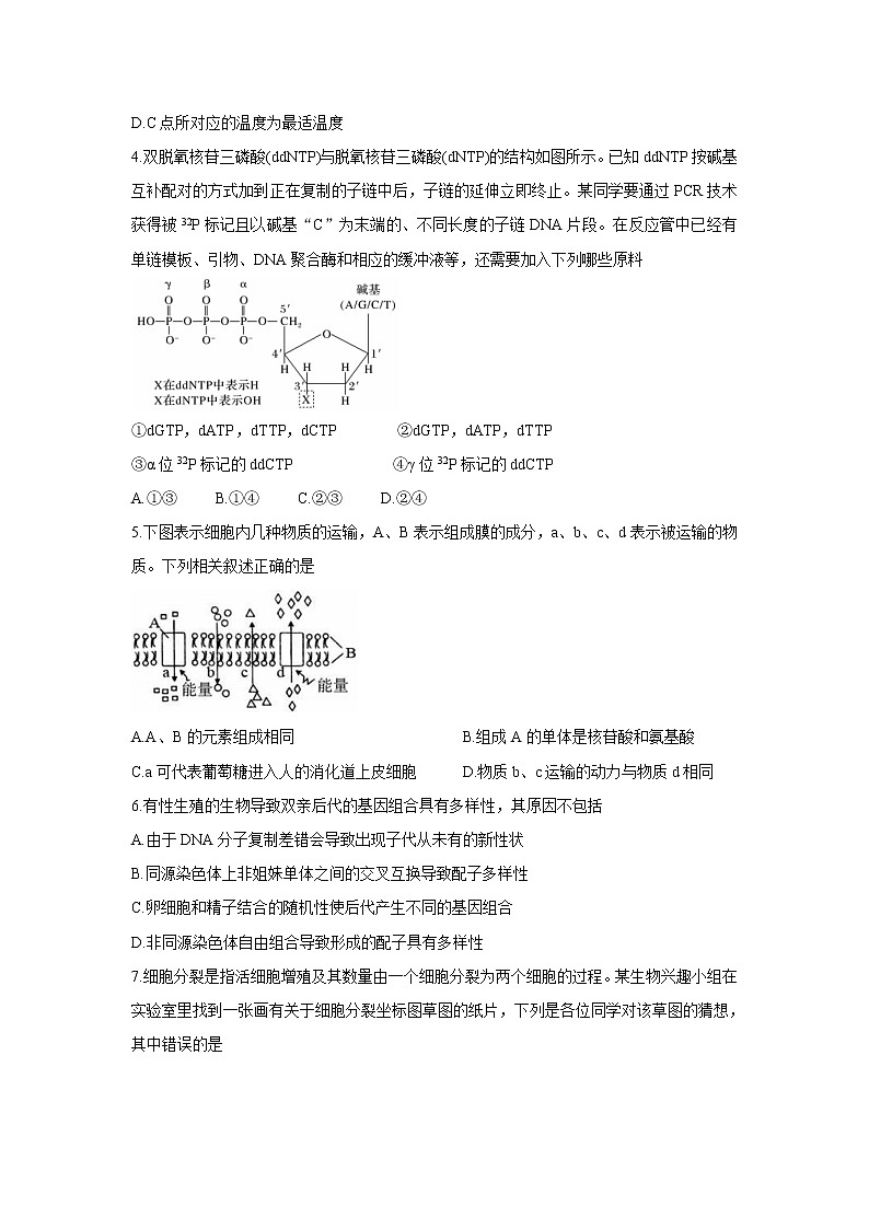 2022广东省普通高中高三上学期10月阶段性质量检测生物含答案第2页