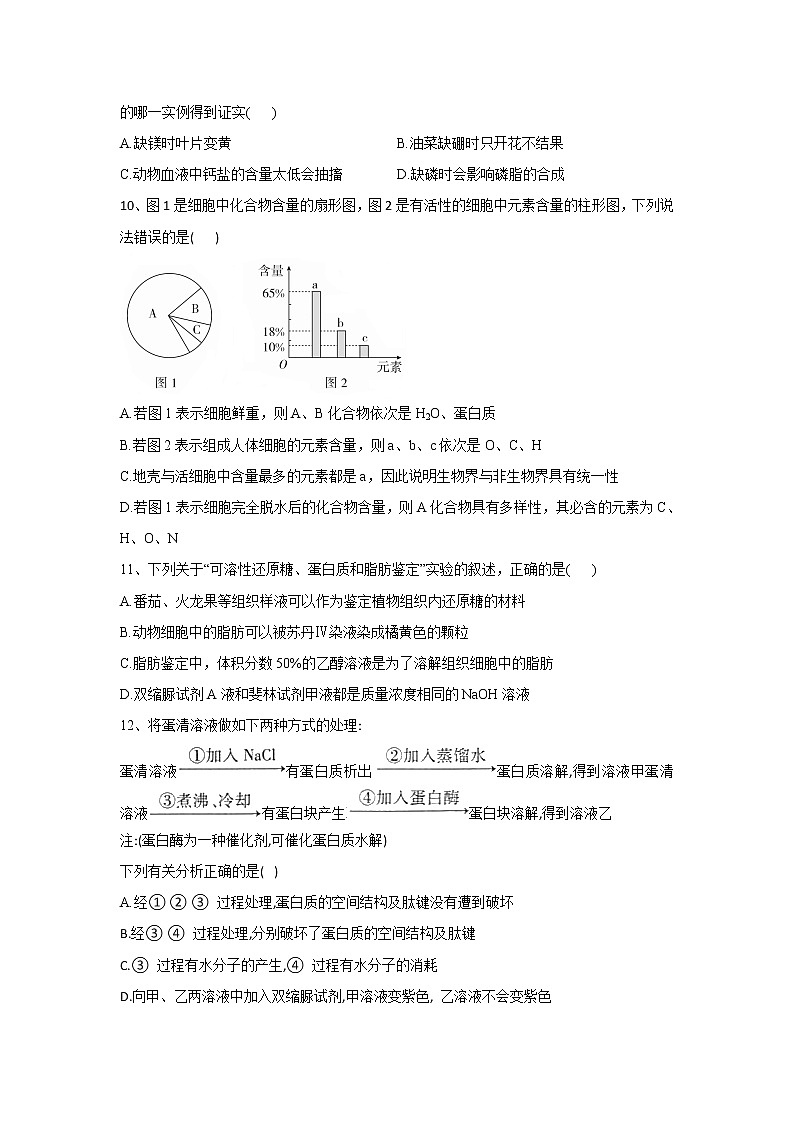 2022渭南尚德中学高三上学期第一次质量检测考试生物试题含答案03