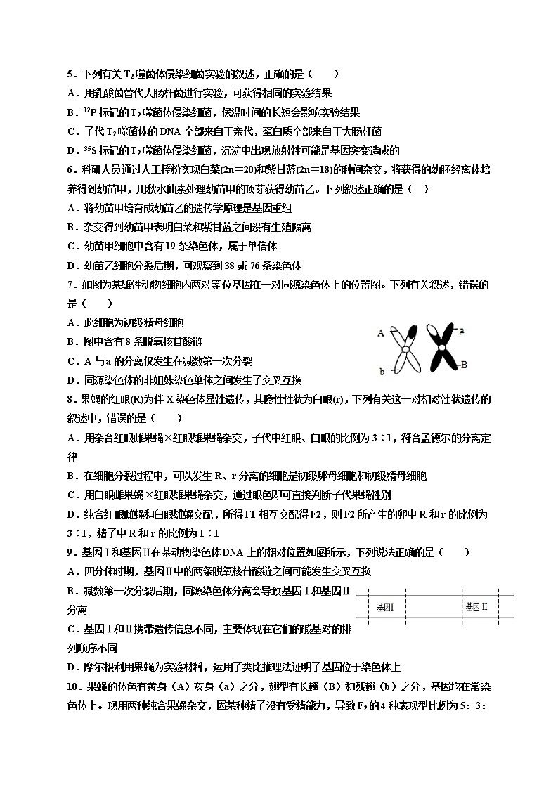 2022鄂尔多斯一中高二上学期第一次月考生物（理）试题含答案第2页