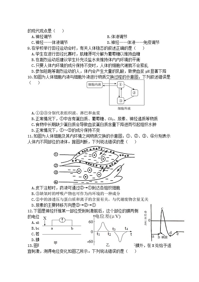 2022丽水外国语学校高中部高二上学期第一次月考（10月）生物试题缺答案第2页