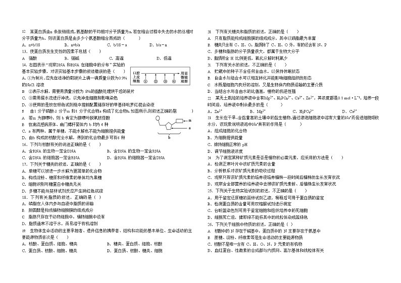 2021赣州赣县七中高二上学期10月月考生物试题含答案第2页