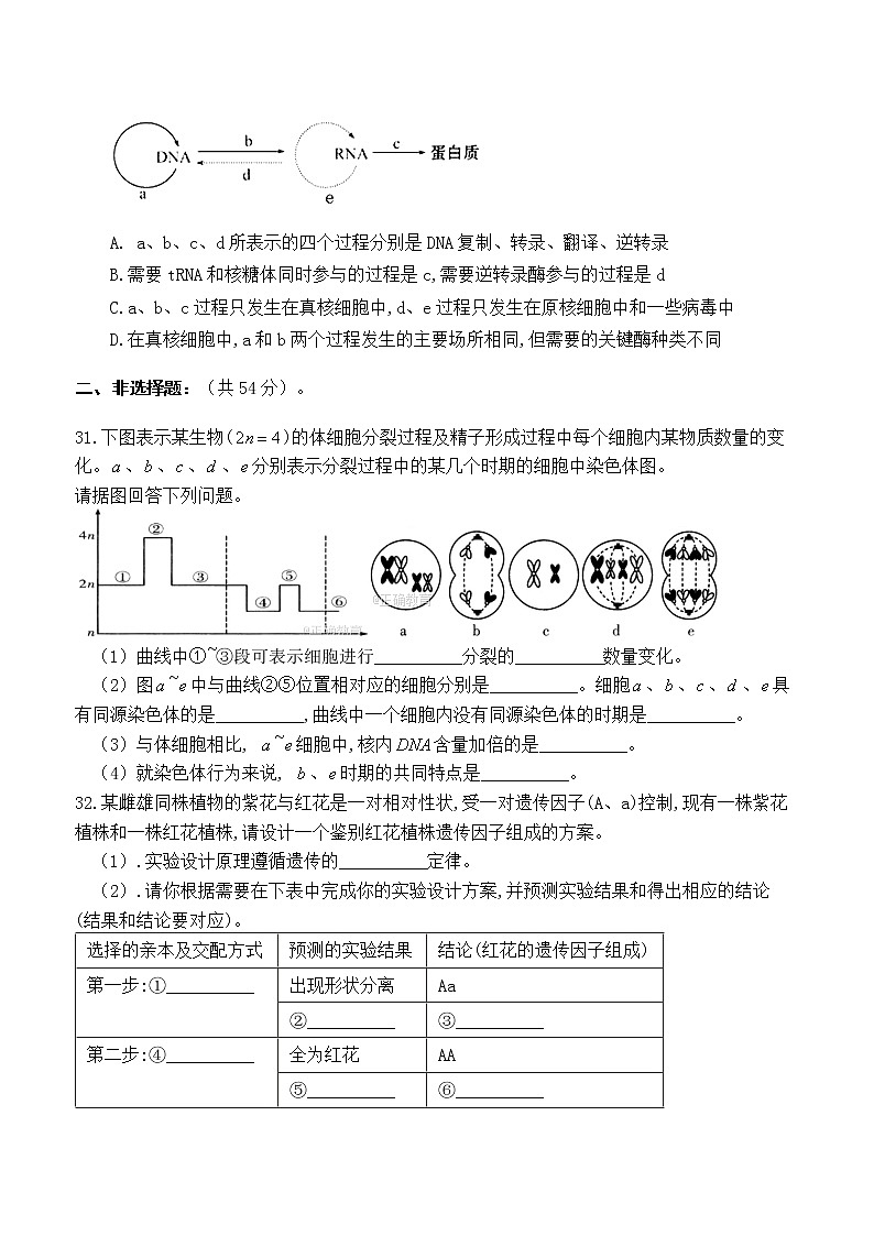 四川省眉山市彭山区2021-2022学年高二上学期入学考试生物试题第2页