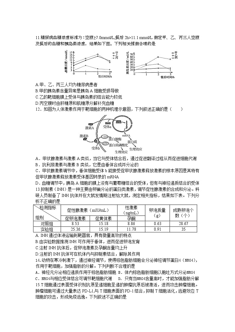 2021宜春丰城九中高二下学期期中考试生物试题缺答案第3页