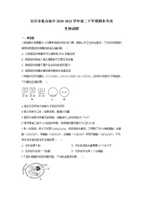 2021省安达重点高中高二下学期期末考试生物试题含答案