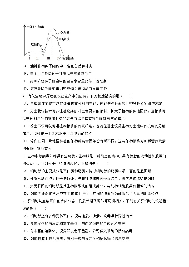 2021铁岭六校高二下学期期末联考生物试题缺答案第3页