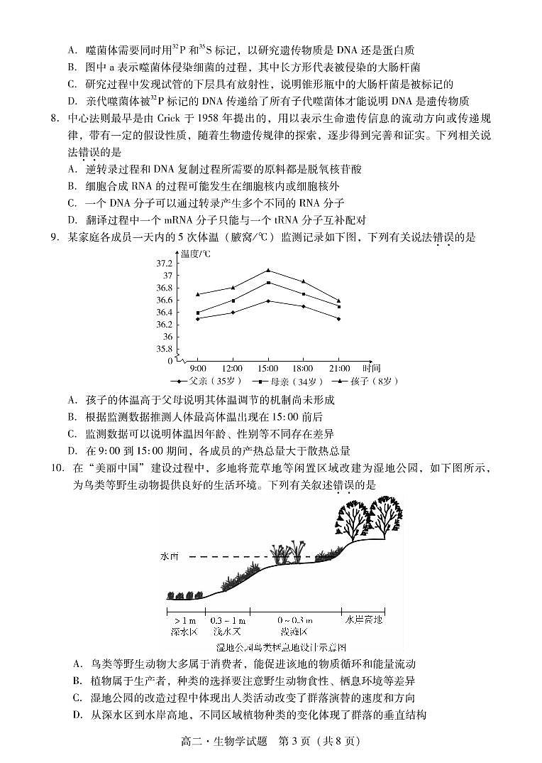 2021汕尾高二下学期期末考试生物试题PDF版含答案03