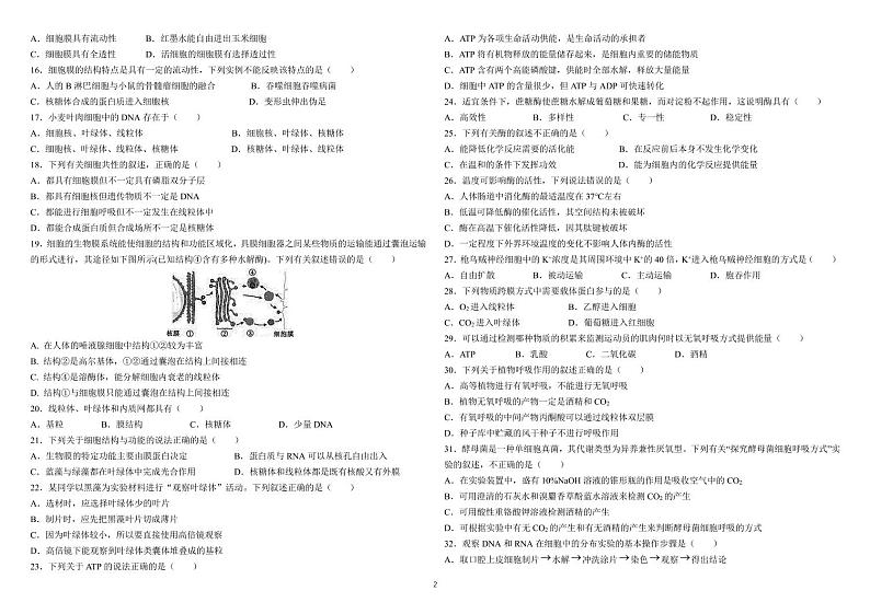 生物试题第2页