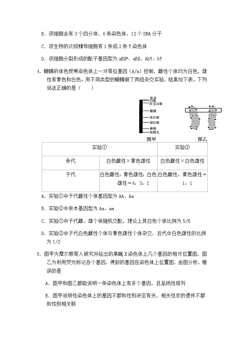 2021四川省仁寿一中校南校区高二下学期第三次质量检测（6月月考）生物试题含答案02