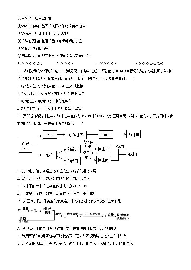 2021陕西省黄陵中学高二下学期期末考试生物试题含答案第3页