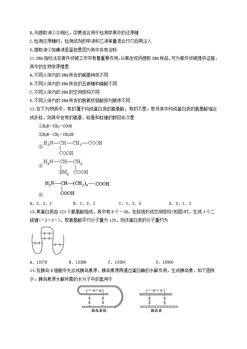 2022省大庆铁人中学高一上学期第一次月考生物试题含答案第3页