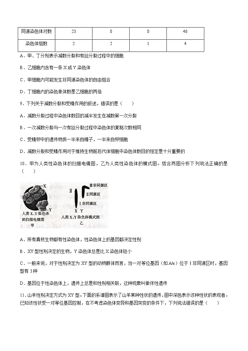 2021凉山州高一下学期期末检测生物试题含答案第3页