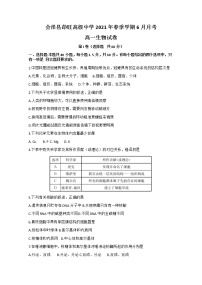 2021曲靖会泽县茚旺高级中学高一下学期6月月考生物试题含答案