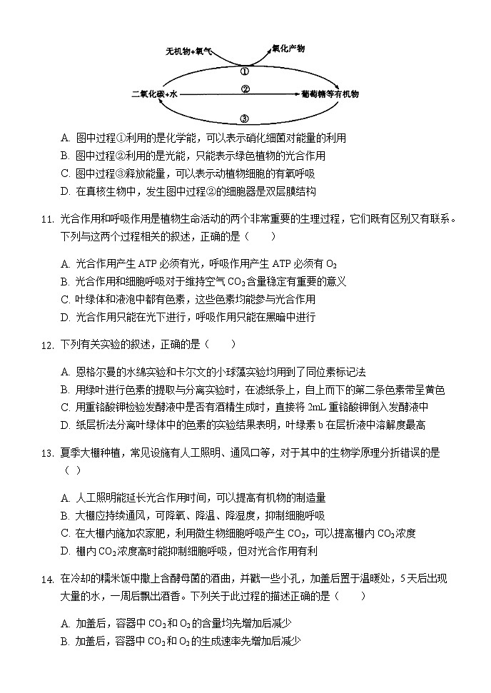 2021抚州高一下学期期末考试生物试题含答案03