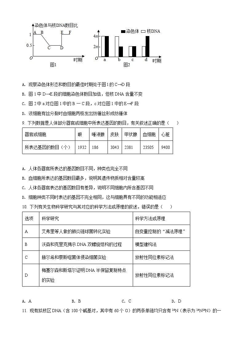 吉林省长春市十一高中2021-2022学年高一下学期第一学程考试生物（B）试题（原卷版）第3页